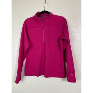 Salomon Pink Womens 1/4 Zip Long Sleeve Top Size Large Magenta Outdoor Mockneck